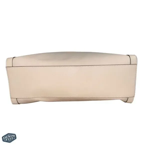 MICHAEL KORS Light Cream Coated Canvas Leida Large Tote Bag/PurseNEW/NWT!!